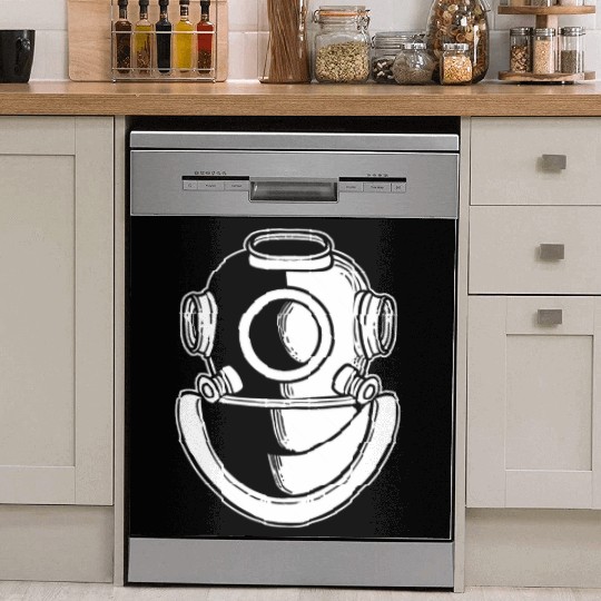 Diving Helmet Lifeguard or Diver Gift Dish Washer Covers