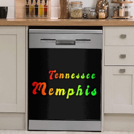 Memphis Tennessee rainbow design Dish Washer Covers
