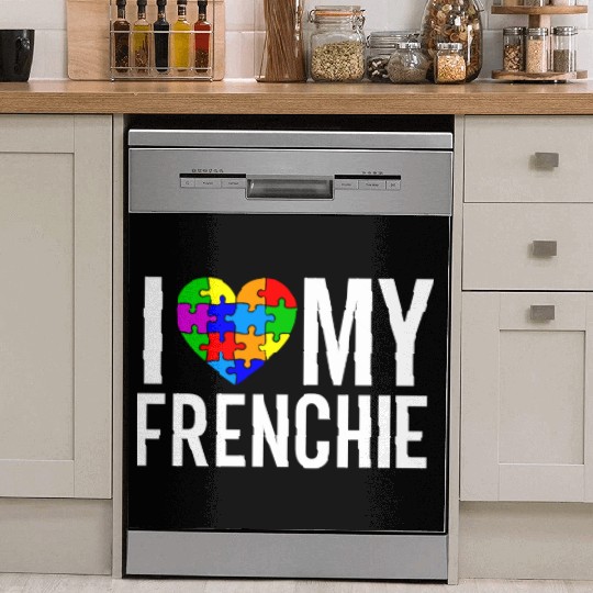 I Love My Frenchie Dish Washer Covers
