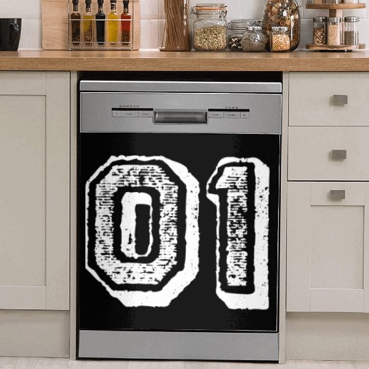 Number 01 Sports Jersey Player 01 1 Fan Front Dish Washer Covers
