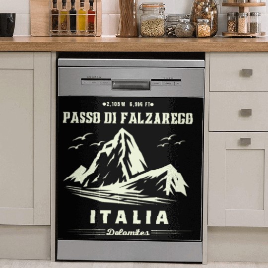 Passo di Falzarego-italian mountain pass dolomites Dish Washer Covers