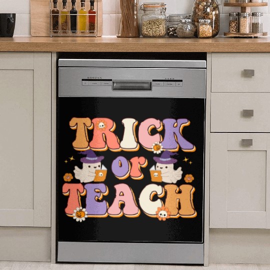 Trick Or Teach Halloween Teachers Dish Washer Covers