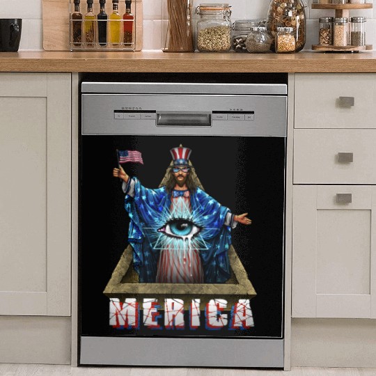 Merica Jesus Patriotic and Eye of Providence Dish Washer Covers