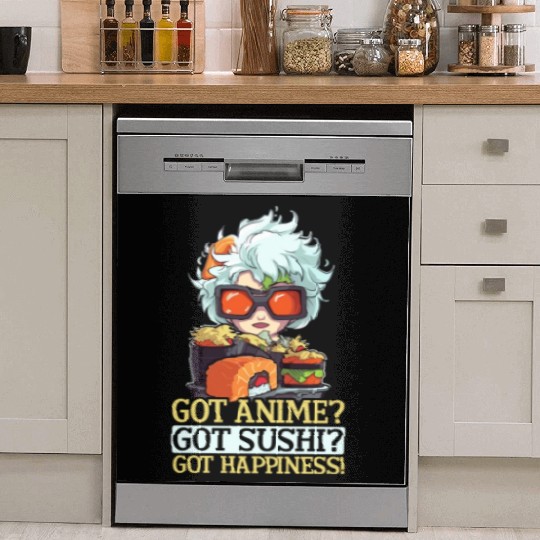 Anime Sushi Lover Nigiri Sashimi Food Manga Otaku Dish Washer Covers