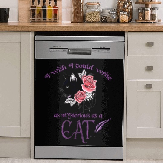 Mysterious Cat Edgar Allan Poe Dish Washer Covers
