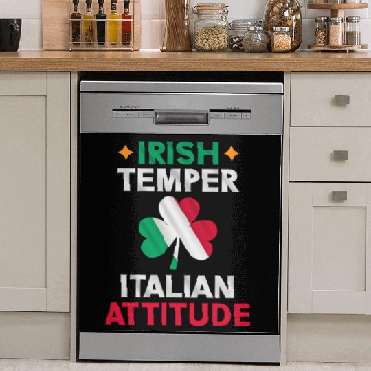 Irish Temper Italian Attitude Flag Shamrock St Dish Washer Covers