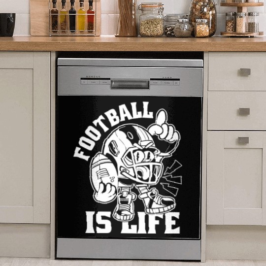 Football Is Life American Football Lover Game Day Dish Washer Covers