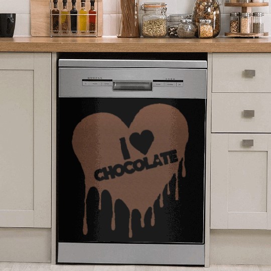 I Love Chocolate Candy Heart Lover Dish Washer Covers