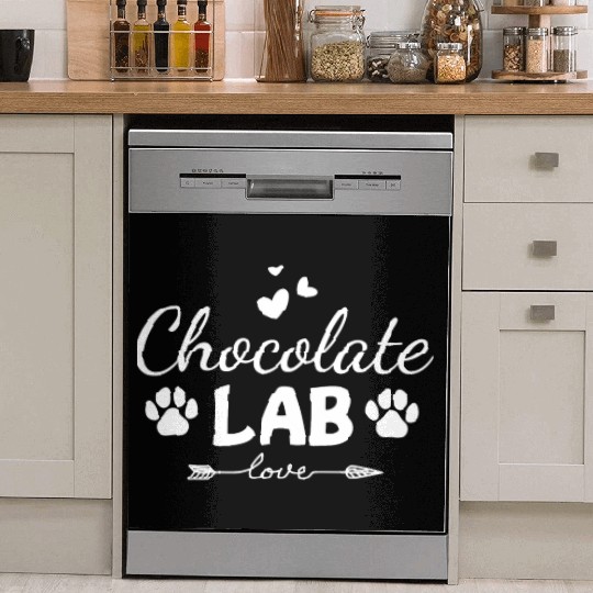 Chocolate Lab Love Dish Washer Covers