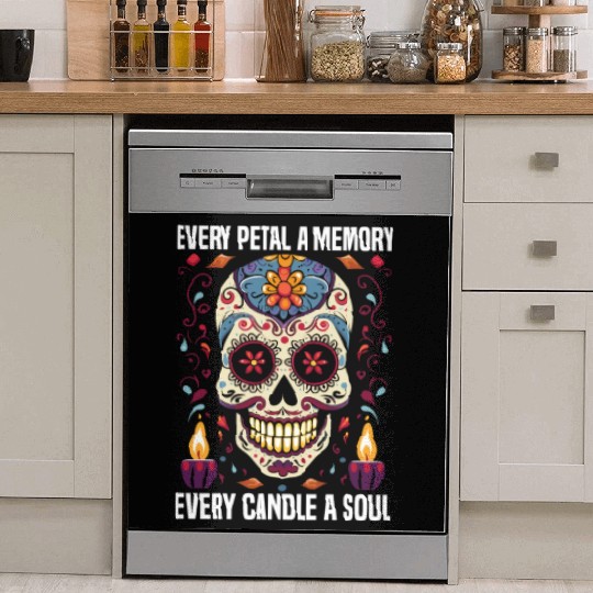 Dia De Los Muertos Sugar Skull Mexican Holiday Dish Washer Covers