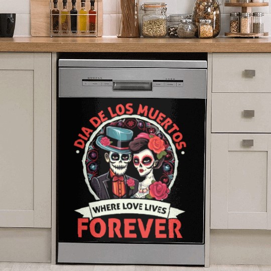 Dia De Los Muertos Sugar Skull Mexican Holiday Dish Washer Covers