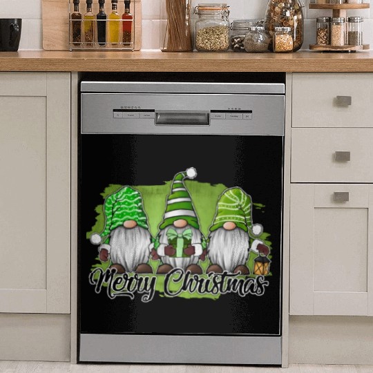 Merry Christmas Gnomes Christmas Xmas Holiday Dish Washer Covers