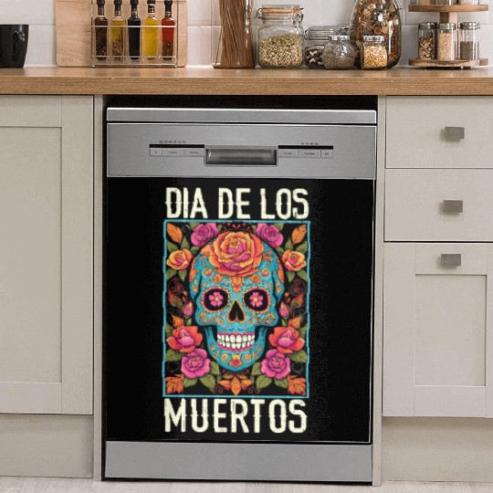 Dia De Los Muertos Sugar Skull Mexican Holiday Dish Washer Covers
