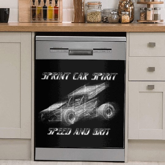 Sprint Car Mom Dirt Track Racing Racing Race Day Dish Washer Covers