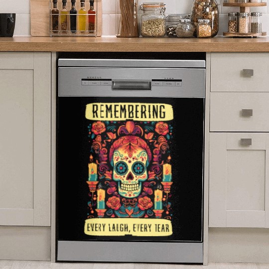 Dia De Los Muertos Sugar Skull Mexican Holiday Dish Washer Covers