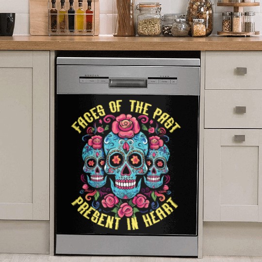 Dia De Los Muertos Sugar Skull Mexican Holiday Dish Washer Covers