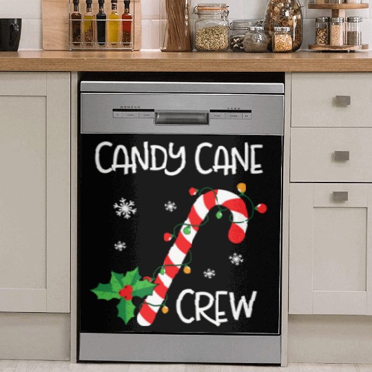 Candy Cane Crew Funny Christmas Lights Xmas Gift Dish Washer Covers