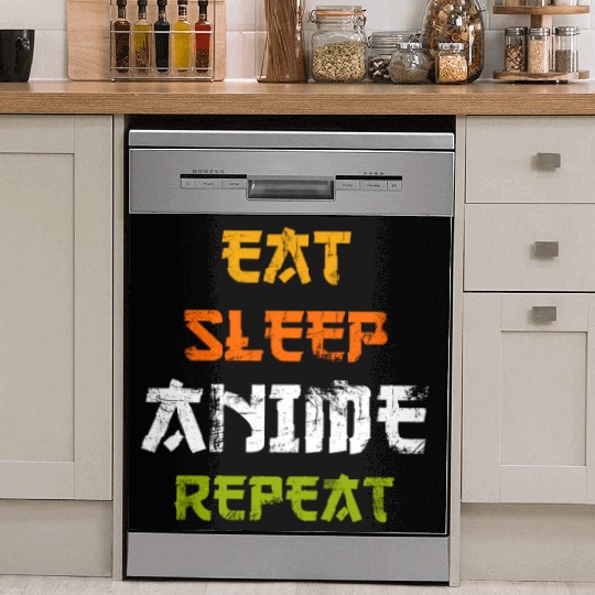 Eat Sleep Anime Repeat Japanese Ga Japan Dish Washer Covers