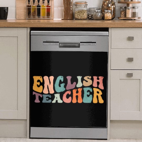 Groovy English Teacher Grammar Literature Teaching Dish Washer Covers