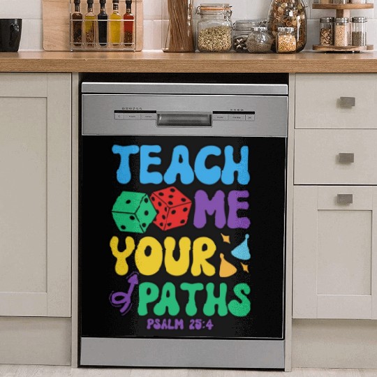 VBS Crew Teach Me Your Paths Psalm 25:4 Bible Dish Washer Covers