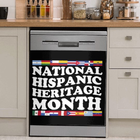 Hispanic Heritage Month National Latino Countries Dish Washer Covers