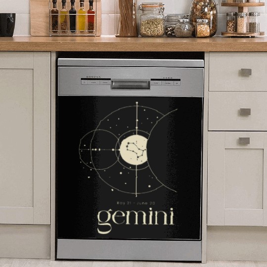 Gemini Star Constellation Zodiac Minimalist Dish Washer Covers