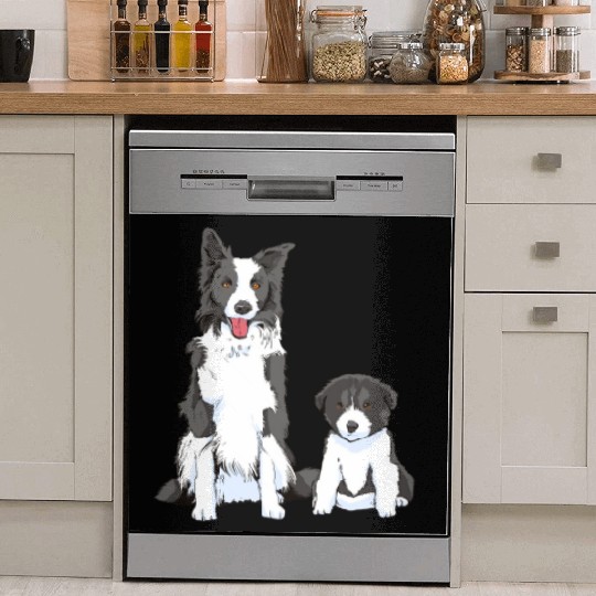 Border Collie Dogs Lover Father s Day Dish Washer Covers