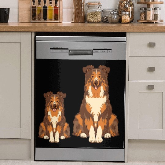 Collie Dog Lover Parent Dad Mom and Son Daughter Dish Washer Covers
