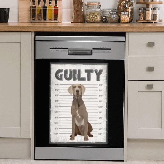 Guilty Weimaraner Mug Shot Dish Washer Covers