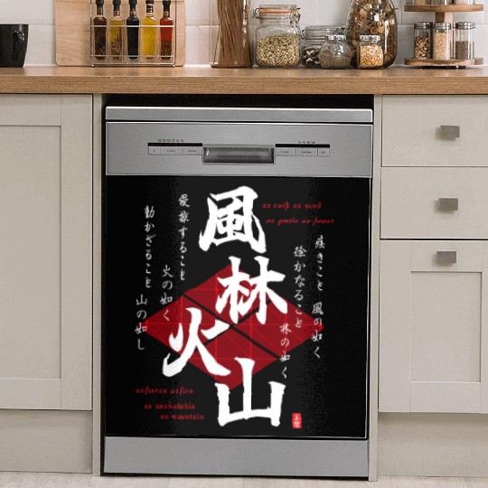 Fuurin Kazan - Wind, Forest, Fire, Mountain Dish Washer Covers