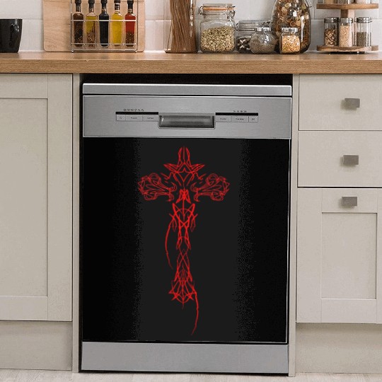 Cyber Crucifix Awesome Cybersigilism For Geometric Dish Washer Covers