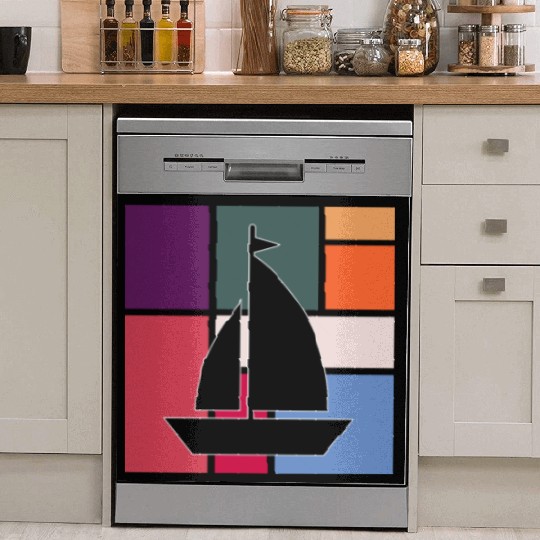 Vintage Sailing Adventure Dish Washer Covers