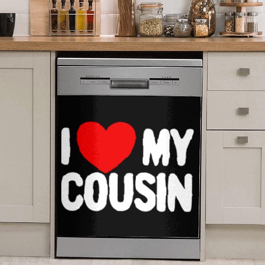 I Love My Cousin Red Heart Redneck Love My Cousin Dish Washer Covers