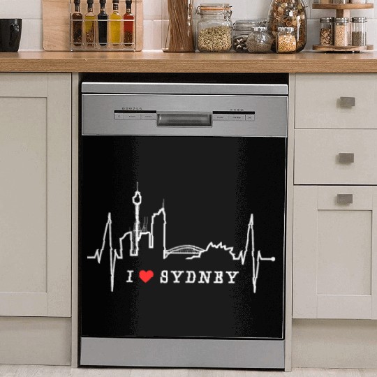Sydney Skyline Heartbeat Australian Heart Rate Fan Dish Washer Covers