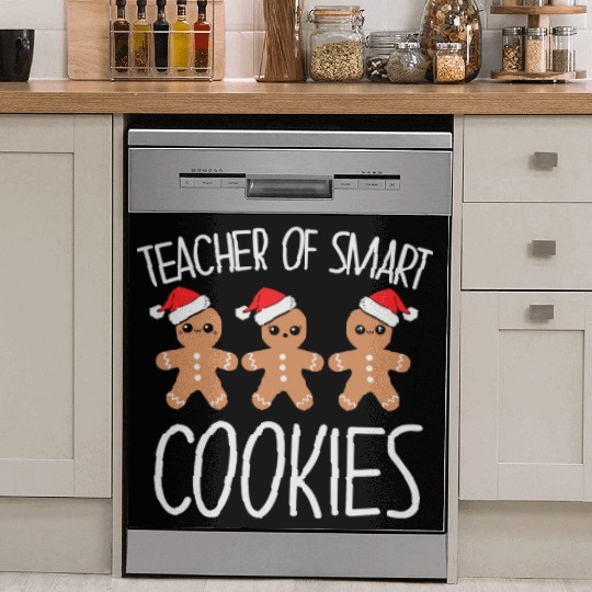 Teacher Of Smart Cookies Gingerbread Christmas Dish Washer Covers