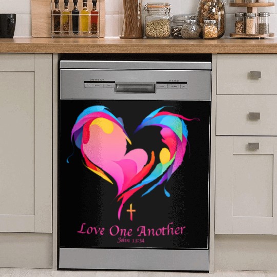Love One Another Bible Verse John 13:34 Dish Washer Covers