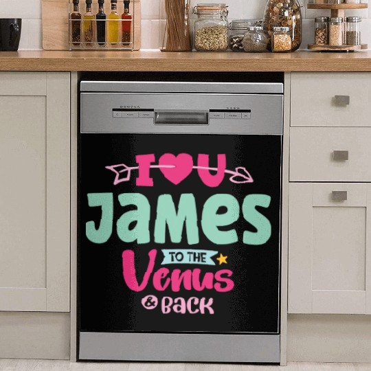 I Love You James Valentines Dish Washer Covers