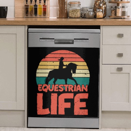 Equestrian Life Horseback Riding Girl Dish Washer Covers
