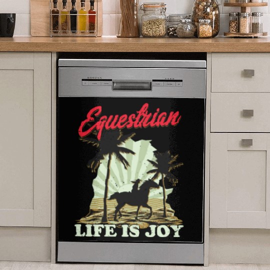 Equestrian Life Riding Girl Horseback Dish Washer Covers