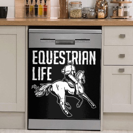 Equestrian Life Riding Girl Horseback Dish Washer Covers
