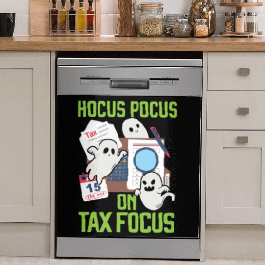 Hocus Focus on Tax Focus Accountant Halloween Dish Washer Covers