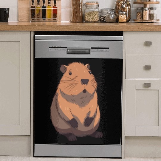 Capybara In Nature Dish Washer Covers