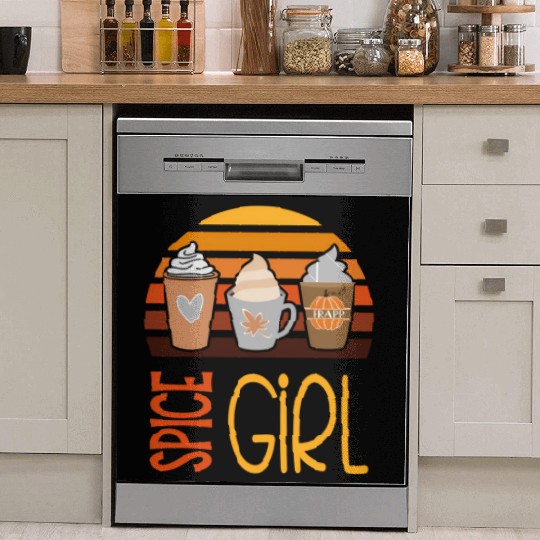 Spice Pumpkin Latte Season Fall Autumn Dish Washer Covers