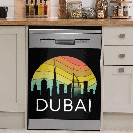 Dubai Skyline City Arab Emirates Uae Arcihtecture Dish Washer Covers