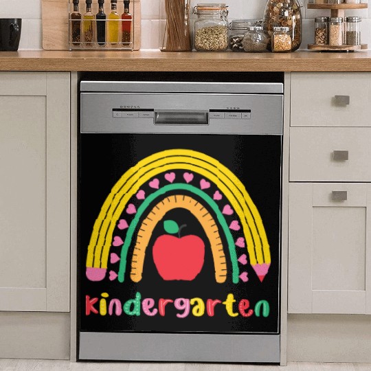 Kindergarten Rainbow Girls Kids Teacher Team Dish Washer Covers