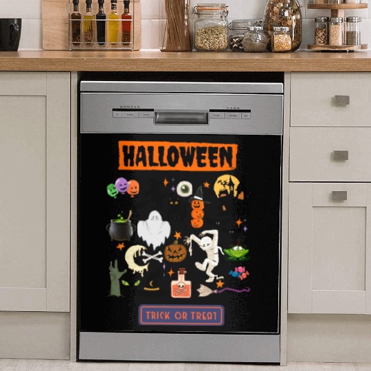 Halloween trick ot treat Dish Washer Covers