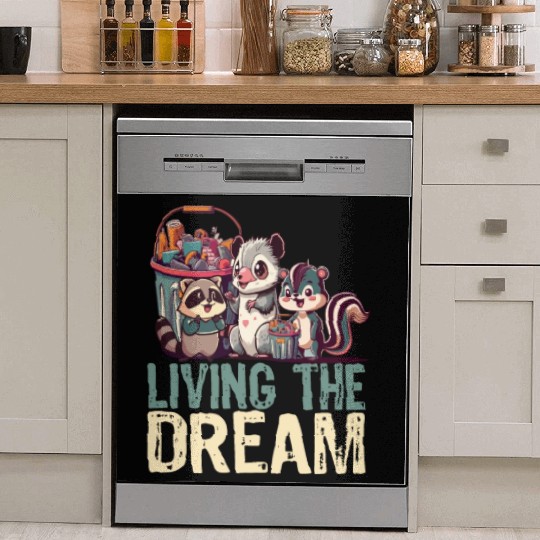 Living The Dream - Cute Anime Kawaii Japanese Love Dish Washer Covers