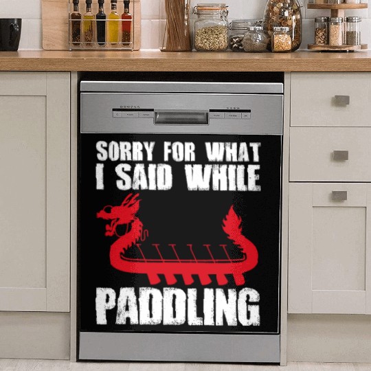 Funny Dragon Boat Racing Paddle Dish Washer Covers