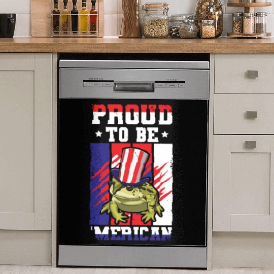Proud To Be Merica Frog Dish Washer Covers