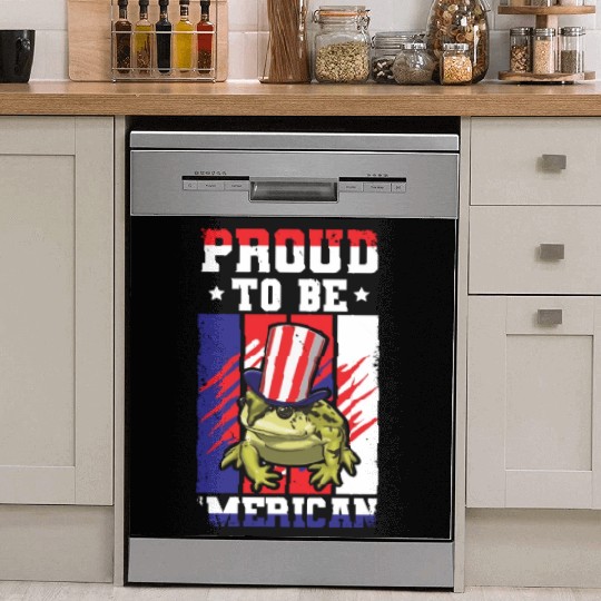 Proud To Be Merica Frog Dish Washer Covers